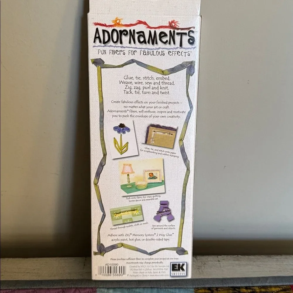 Adornments Blue Fiber Pack EK Success NWT